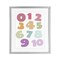 Stupell Industries Muted Counting Numbers Framed Print Under Glass, design by Susan Ball